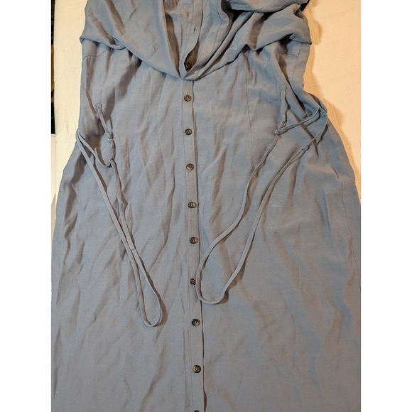 Modern Citizen Blue Button Front Suspender Dress Tie Waist Casual‎ Small - Picture 9 of 11